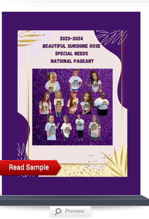 2023/2024 Beautiful Sunshine Rose Special Needs National Virtual Pageants Program Book