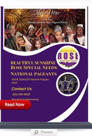 2024 Beautiful Sunshine Rose Special Needs National Virtual Pageants Program Book